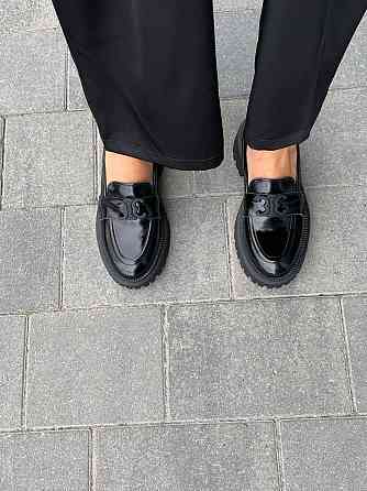 Туфли женские KATI SHOES черные лакированные натуральная кожа на низком ходу размер 36-40 (305) Коломия