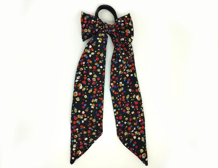 Твіллі бант на чорний гумка з білим Київ - фото 1