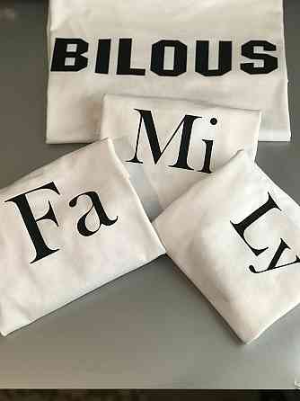 Футболки в стилі Family look для мами, тата та дитини З Фамілією та написом FAMILY Чернівці