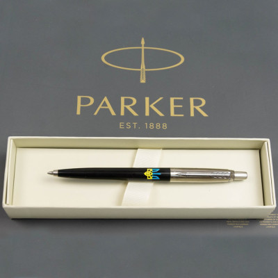 Ручка кулькова Parker JOTTER 17 Originals UKRAINE Black CT BP Тризуб син-жовтий (15632_T0016u) Вінниця - фото 5