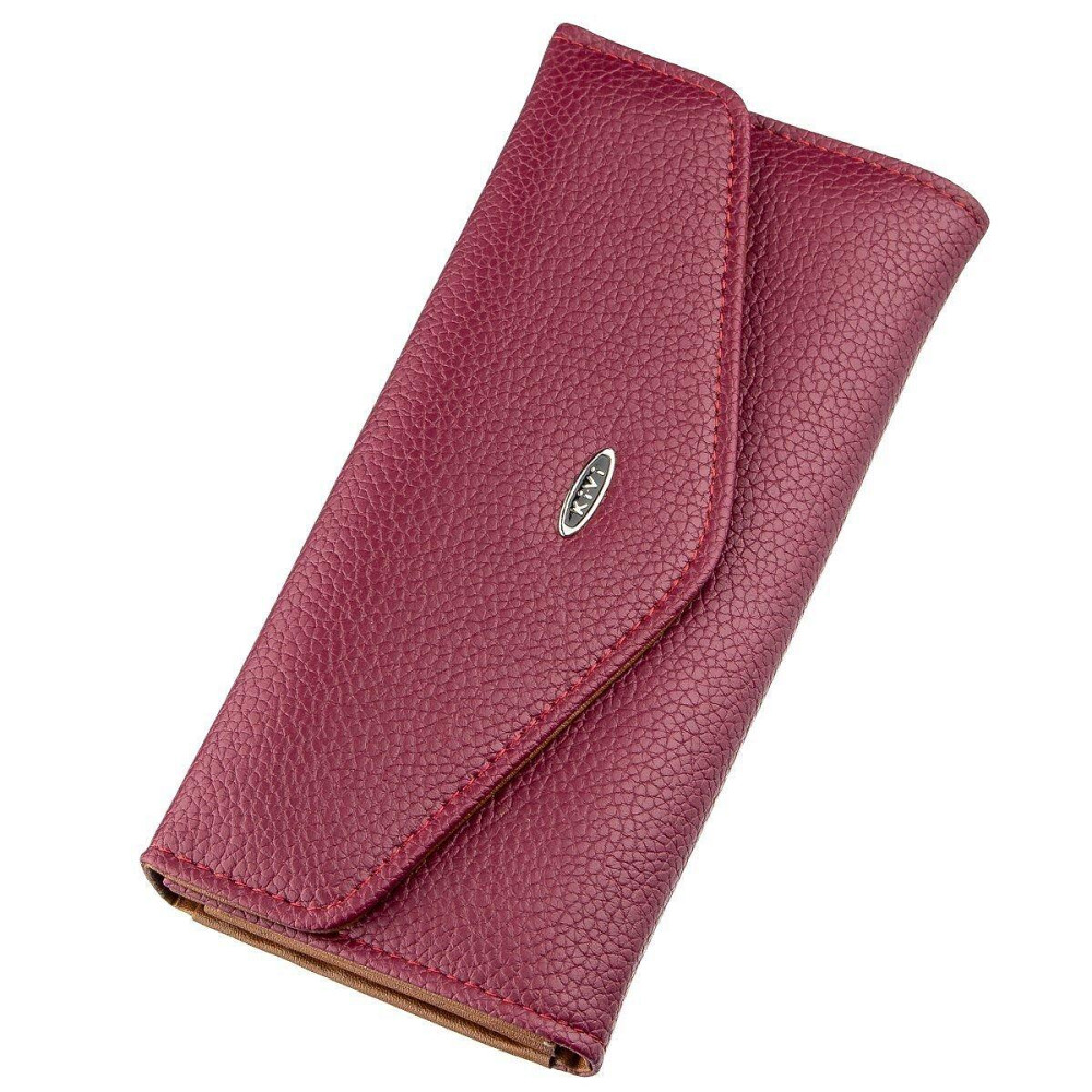 Гаманець жіночий з екокожі флотар KIVI 19066 Малиновий Київ - фото 1