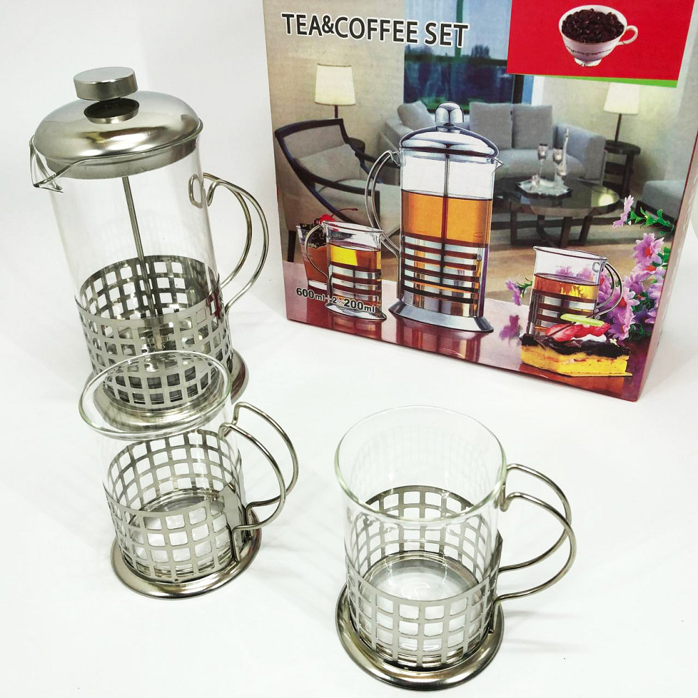 Чайник заварочный френч пресс UNIQUE UN-1155 0.6 л, Чайники для заварки, Домашний френч-пресс JR-71 Львов - изображение 10