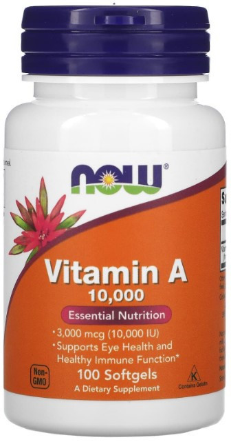 Вітамін А Now Foods Vitamin A 10000 МО 100 капсул Київ - фото 1