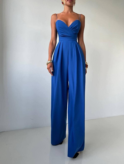 Жіночий стильний елегантний комбінезон костюм преміум'якості Електрик, 44 Одеса - фото 6