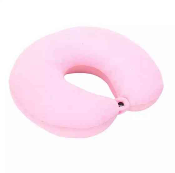 Подушка для поїздок на шию 27 на 26 см рожевий Київ