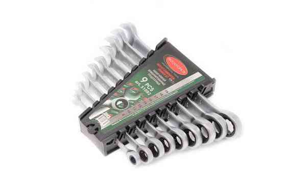 Набір ключів комбінованих з тріскачкою 9пр. (8,10,12,13,14,16,17,18,19мм) в пластиковому тримачі Одеса