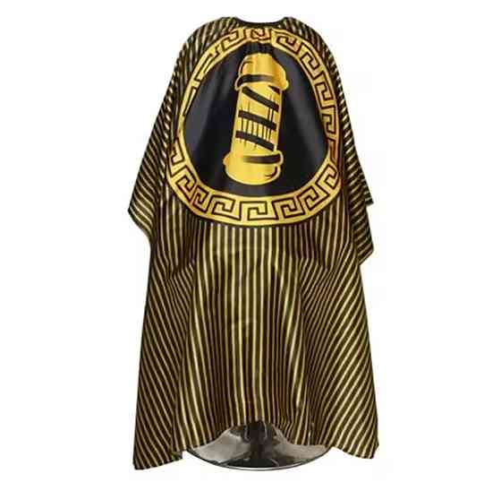 Парикмахерская накидка для стрижки и покраски 140 на 160 см в черную полоску золотистый Киев