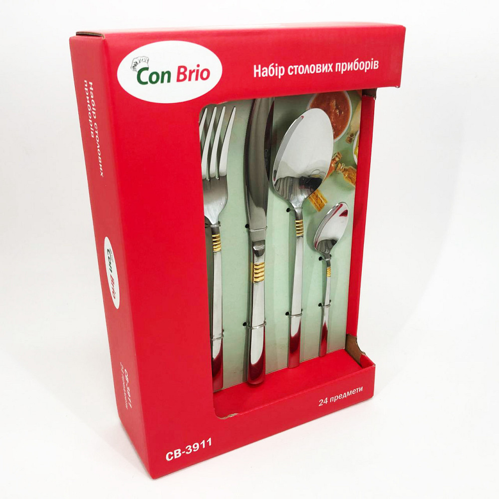 Набір столових приладів 24 предметів Con Brio CB-3912 KV-60 Львів - фото 7