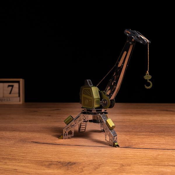 Колекційна модель-конструктор Metal Time Mighty Machine Портовий кран механічний двоколірний (MT055) Харків - фото 15