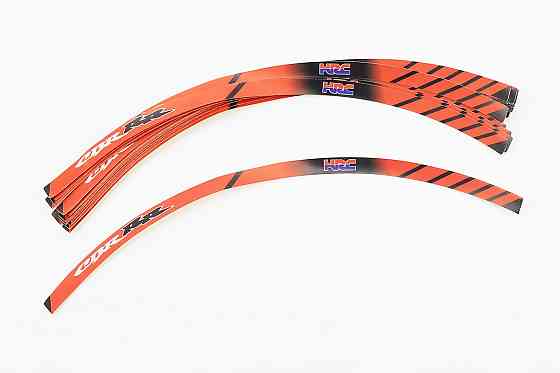Наклейка світловідбиваюча на 2 диска колеса 12 "к-кт ЧЕРВОНО/ЧОРНИЙ Бершадь