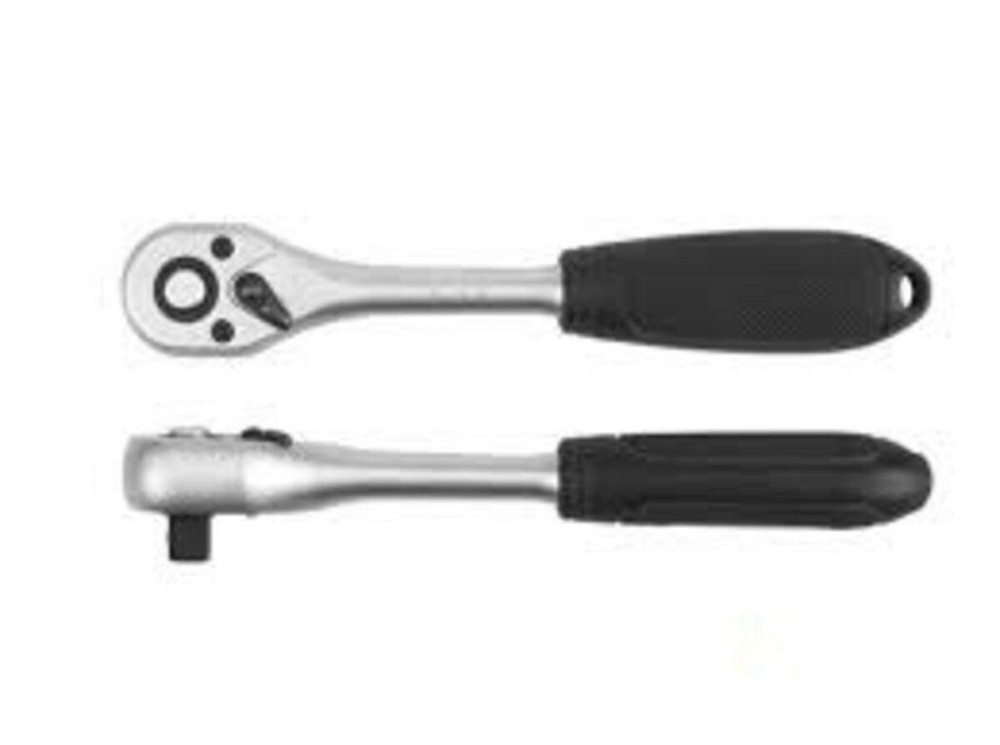 Тріщатка YATO : квадрат M=1/4"(6,3 мм), L=146 мм, пластикова ручка [12/24/96] Одеса - фото 1