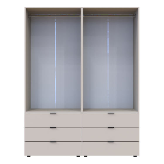 Комплект шкафов для одежды Doros Гелар (2 шт.) 155х49,5х203,4 см Кашемир (DRS-011238) Львов