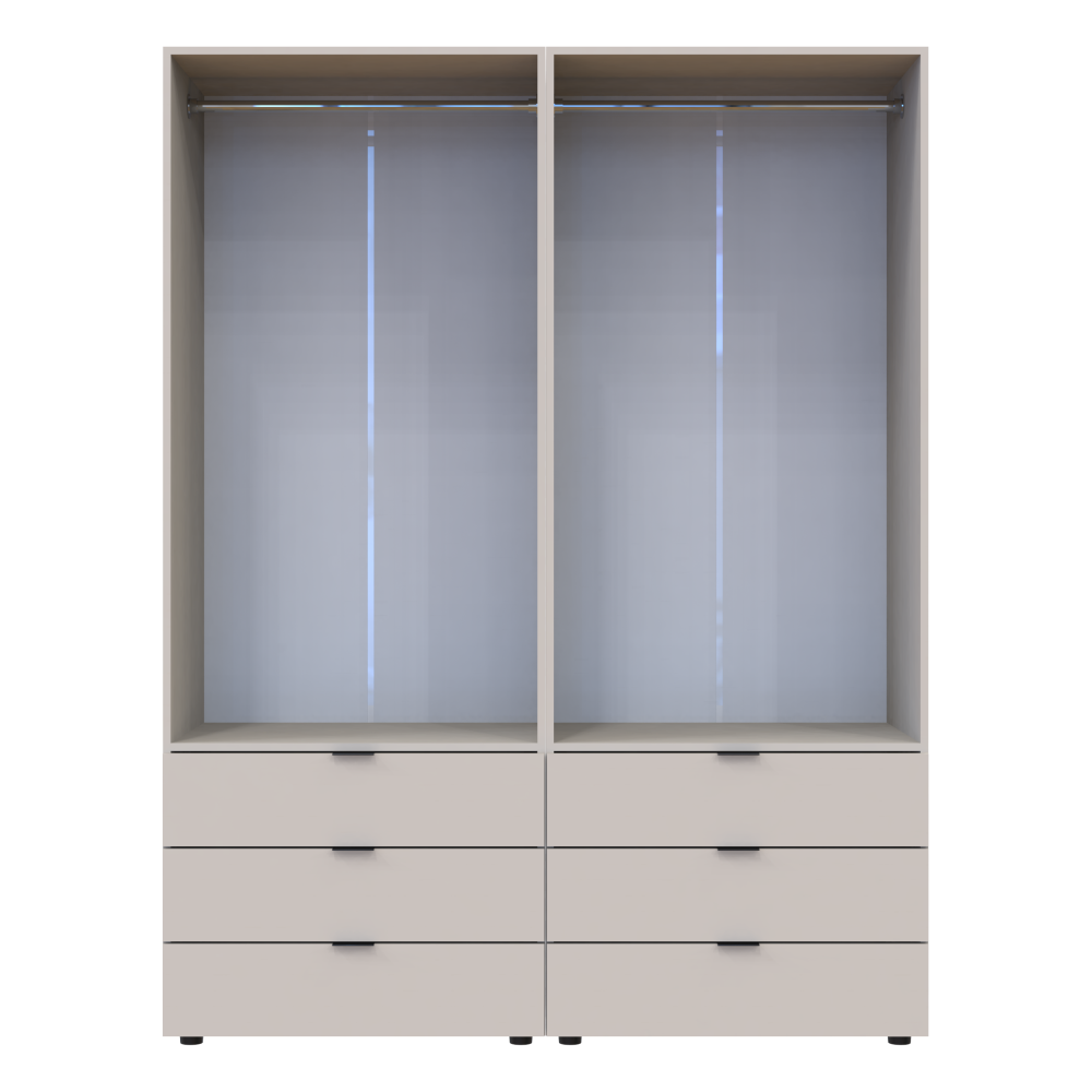 Комплект шкафов для одежды Doros Гелар (2 шт.) 155х49,5х203,4 см Кашемир (DRS-011238) Львов - изображение 5