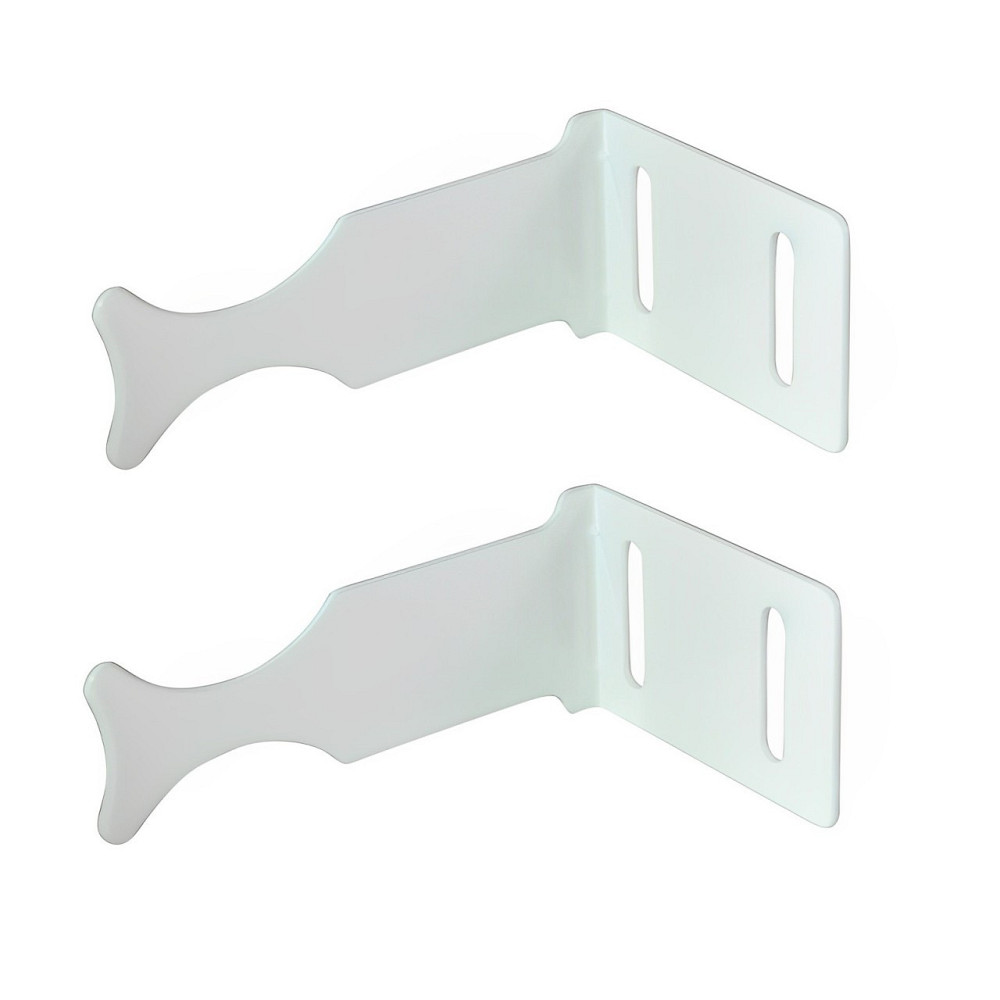 Комплект кронштейнов радиатора CRISTAL NR-1012W угловой белый 100x77x47мм (пар.2шт.) (000027651) Киев - изображение 1