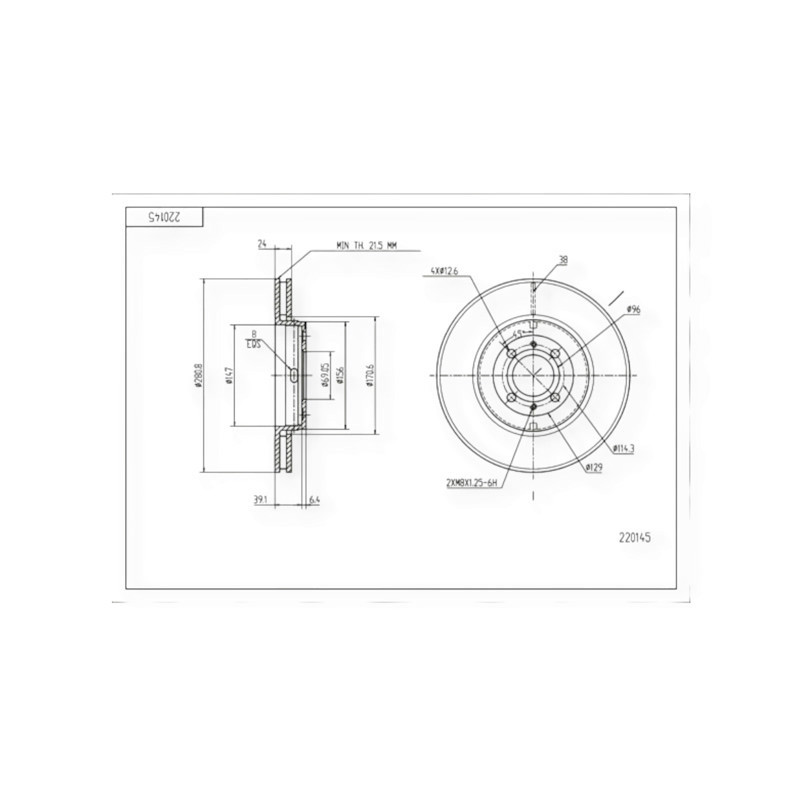 Диск Mitsubishi Carisma, Volvo S40, V40 (1998-) передний (d281x24mm) тормозной Мукачево - изображение 1