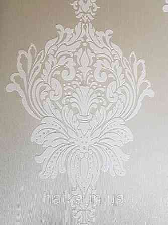 Текстильні шпалери на флізеліновій основі Cador Rasch Textil 086781 вензелі салатовий білий Київ