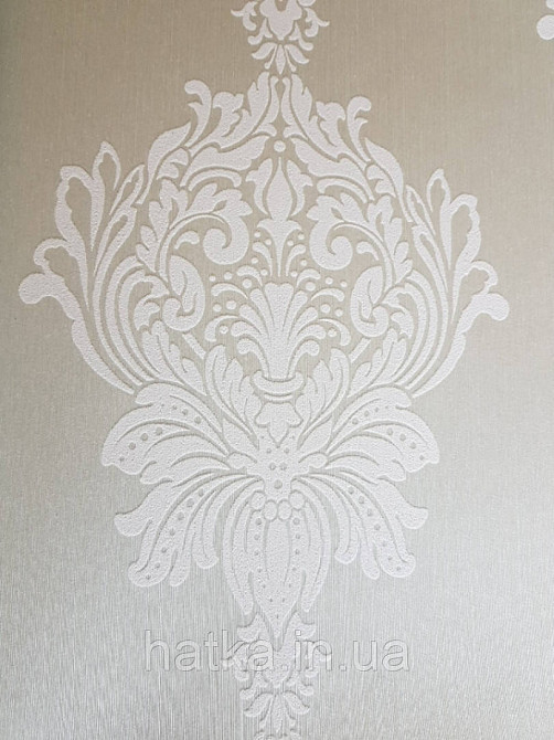 Текстильні шпалери на флізеліновій основі Cador Rasch Textil 086781 вензелі салатовий білий Київ - фото 2