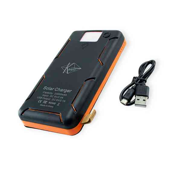Повербанк 20000 mAh плюс 2 солнечные панели, 2 USB выход, заряд через MicroUSB Мукачево