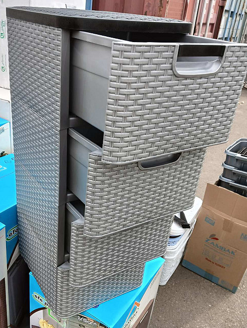 Комод пластиковий "BRILLIANT" 4 ящика 81х38х33 Efe plastics Сірий Одеса - фото 6