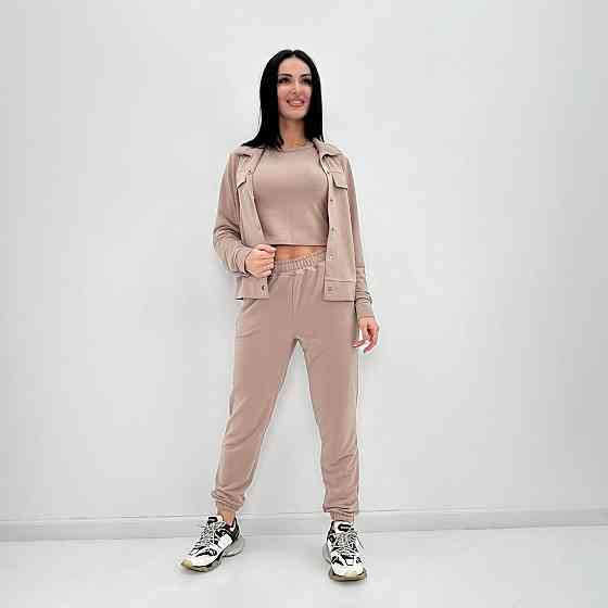 Женский трикотажный костюм тройка 