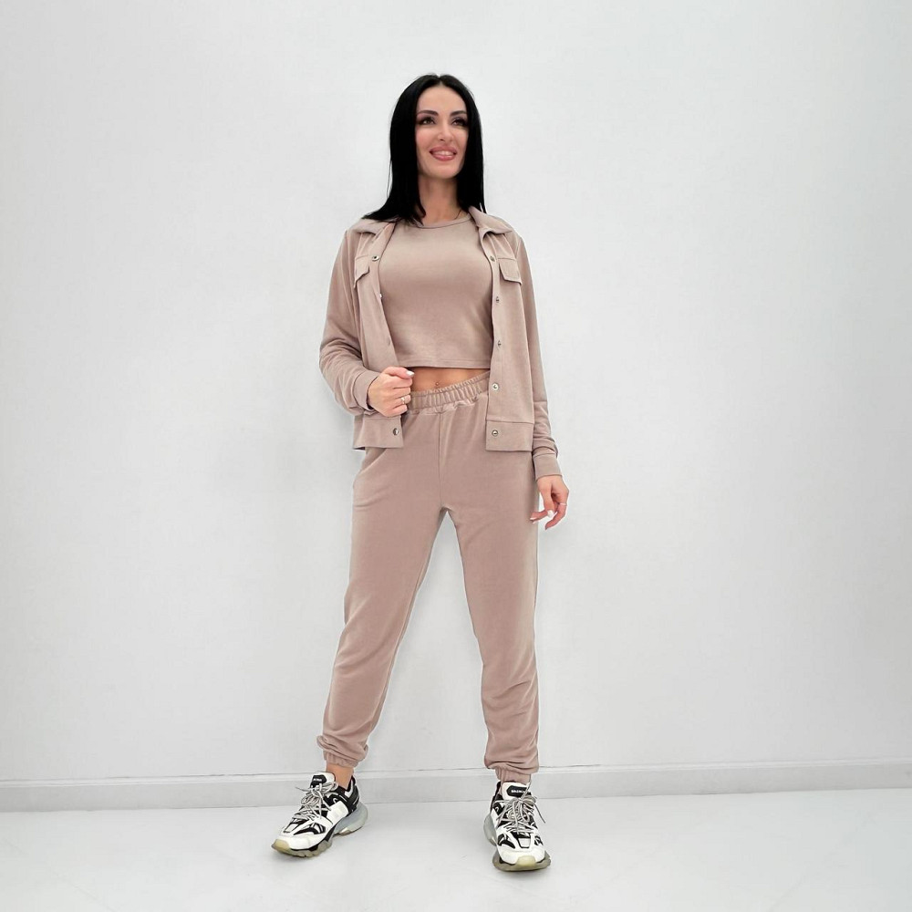 Женский трикотажный костюм тройка 