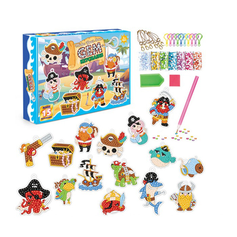 Набір для творчості Алмазна мозаїка "Пірати" SK8020 брелок 15 штук Вінниця - фото 1
