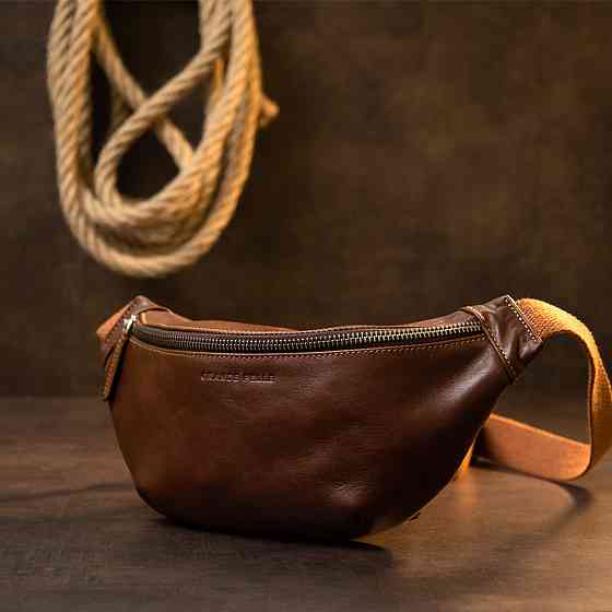 Поясная сумка GRANDE PELLE 11315 Рыжая Киев