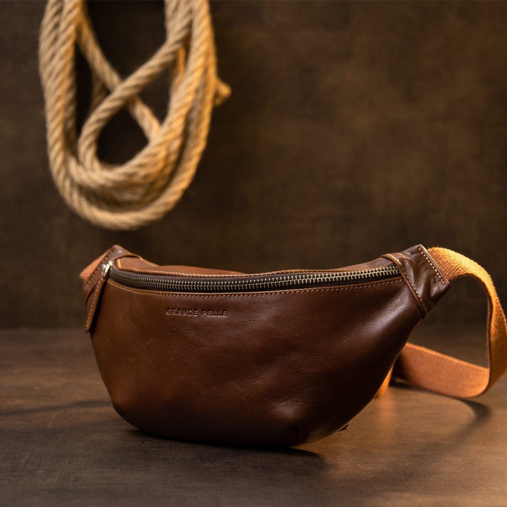 Поясна сумка GRANDE PELLE 11315 Руда Київ - фото 3