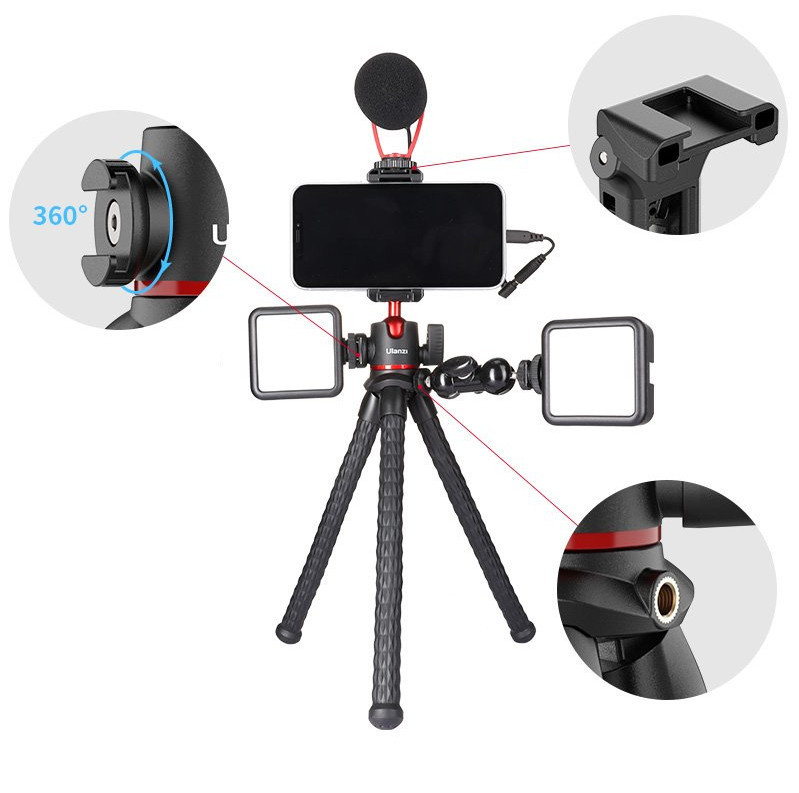 Гибкий штатив с держателем для телефона и холодный башмаком Ulanzi MT-33 Киев - изображение 2