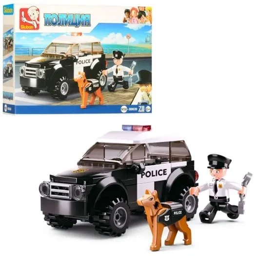 Конструктор SLUBAN M38-B0639 "Police": машина, фігурка, собака, 78 дет., шт Київ