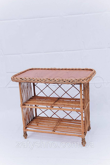 Этажерка 3 ярусная из лозы для обуви Киев - изображение 2