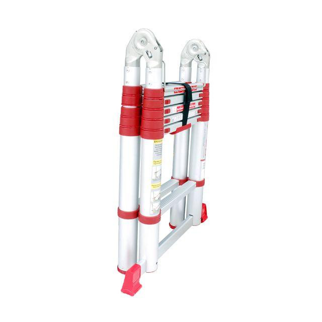 Драбина алюмінієва універсальна розкладна телескопічна, 12 сход., 3,85 м, 150 кг INTERTOOL LT-3039 Киев - изображение 1