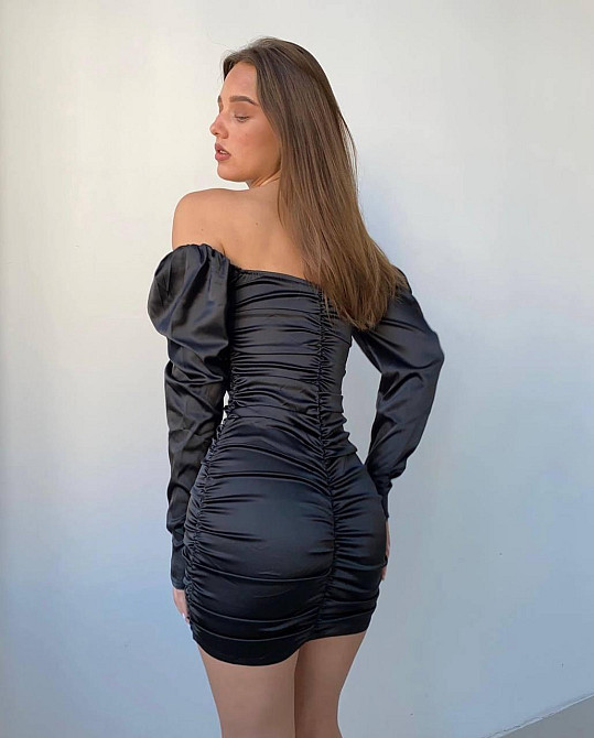Жіноча елегантна романтична мініплаття шовк армані Чорний, 44/46 Одеса - фото 2