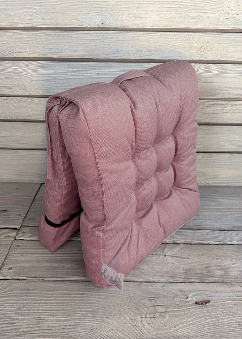 Подушка для стільців (50x120х8 см) подвійна Decorator Мальмо колір пудровий 84-125 Київ - фото 8