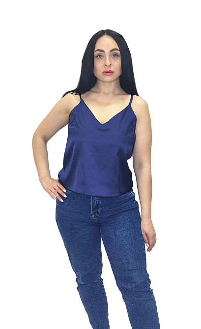 Базова майка жіноча атлас Темно-синій XL/2XL Харків - фото 2