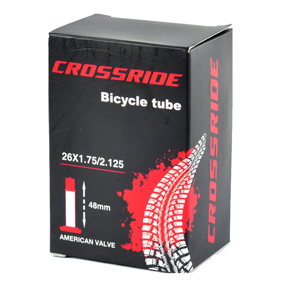 Камера для велосипеда Crossride 26x1,75/2,125 AV 48mm Бровары - изображение 1