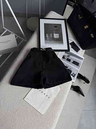 Женские базовые повседневные шорты турецкий кашемир Черный, 46 Одесса