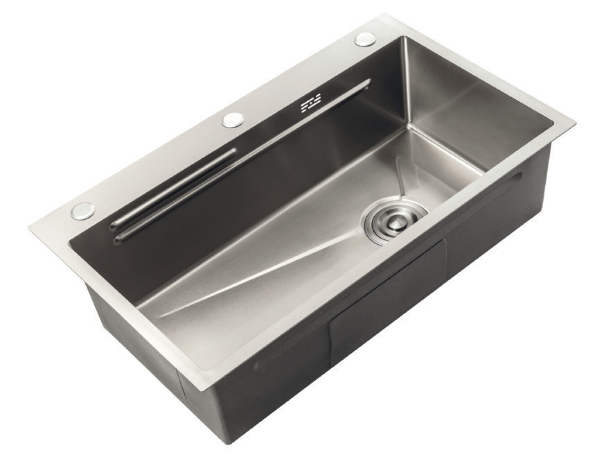 Мийка Zerix ZH6845-SET-05 Decor Nano-Silver (3.0/0.8) з нерж. сталі комплект (нержавійка) (ZM5589) Київ - фото 6