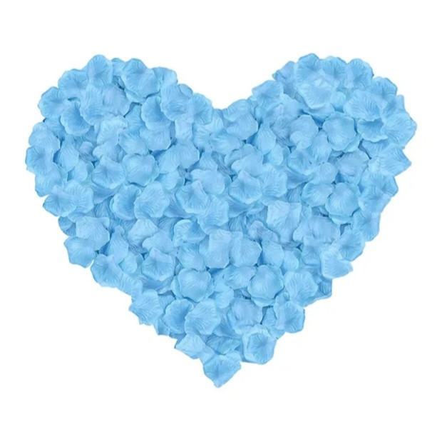 Штучні пелюстки троянд 200 штук 45 на 45 мм блакитний Київ - фото 2