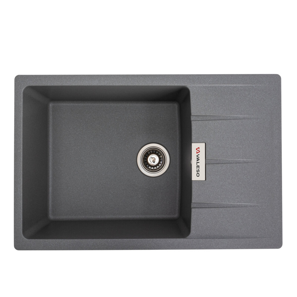 VALESO Гранітна мийка для кухні VALESO ROMA 7850 матова Сірий мусон Коломия - фото 1