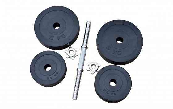 Гантель обгумована набірна Одна на 23 кг Гантелі, гирі, штанги та диски металеві Київ