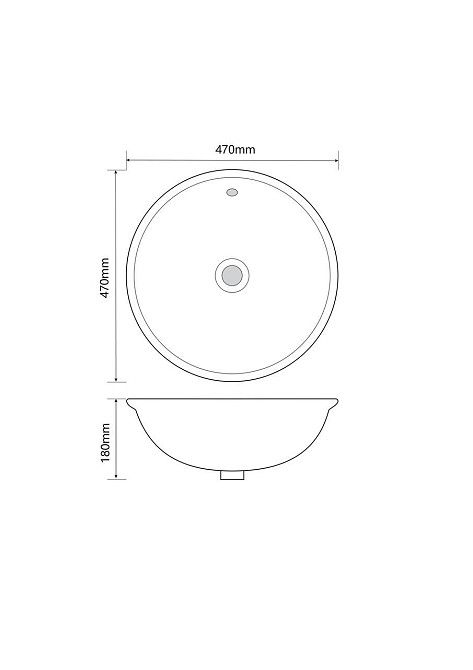 Раковина врізна на стільницю MIXXUS PREMIUM TOPPER-1601 470х470х180mm з переливом   ( MP6571 ) 22752 Харьков - изображение 8