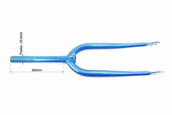 Вилка 20" з різьбою 1" (25,4мм), шток 200мм, синя Київ