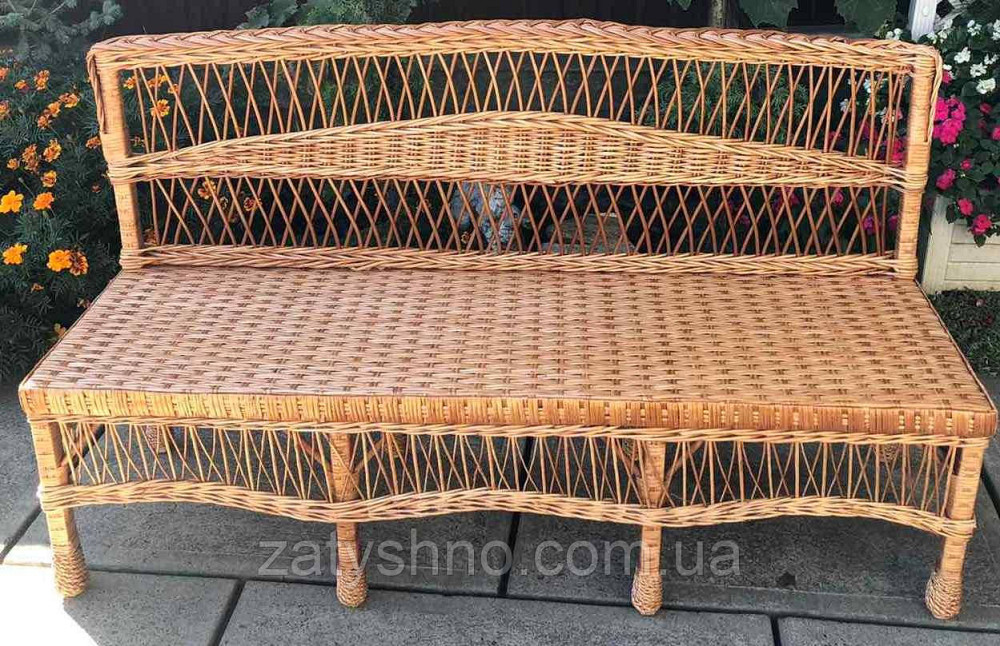 Скамейка плетеная из лозы Киев - изображение 5