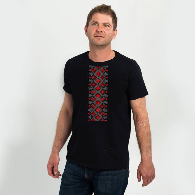 Футболка Sol's Regent Вишиванка вертикально чорний L (11380309/313L) Винница - изображение 1