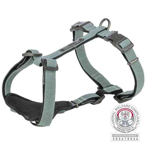 Шлей Trixie CityStyle H-harness для собак хлопок L–XL 75–120 см 25 мм светло-зеленый Киев