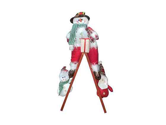 Фігура новорічна Snowman 74см на драбині M17328 ТМ STENSON Київ