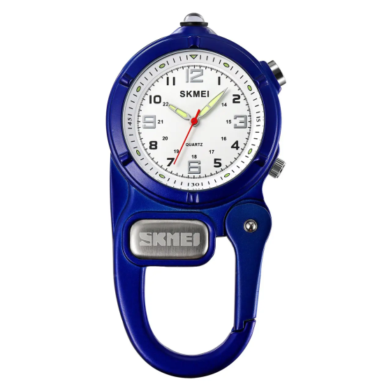 Часы кварцевые Skmei 2232 с карабином и LED-фонариком (Синий) Винница
