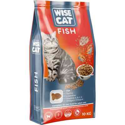 Сухой корм для кошек Wise Cat Fish 10 кг (4820111141296) Винница
