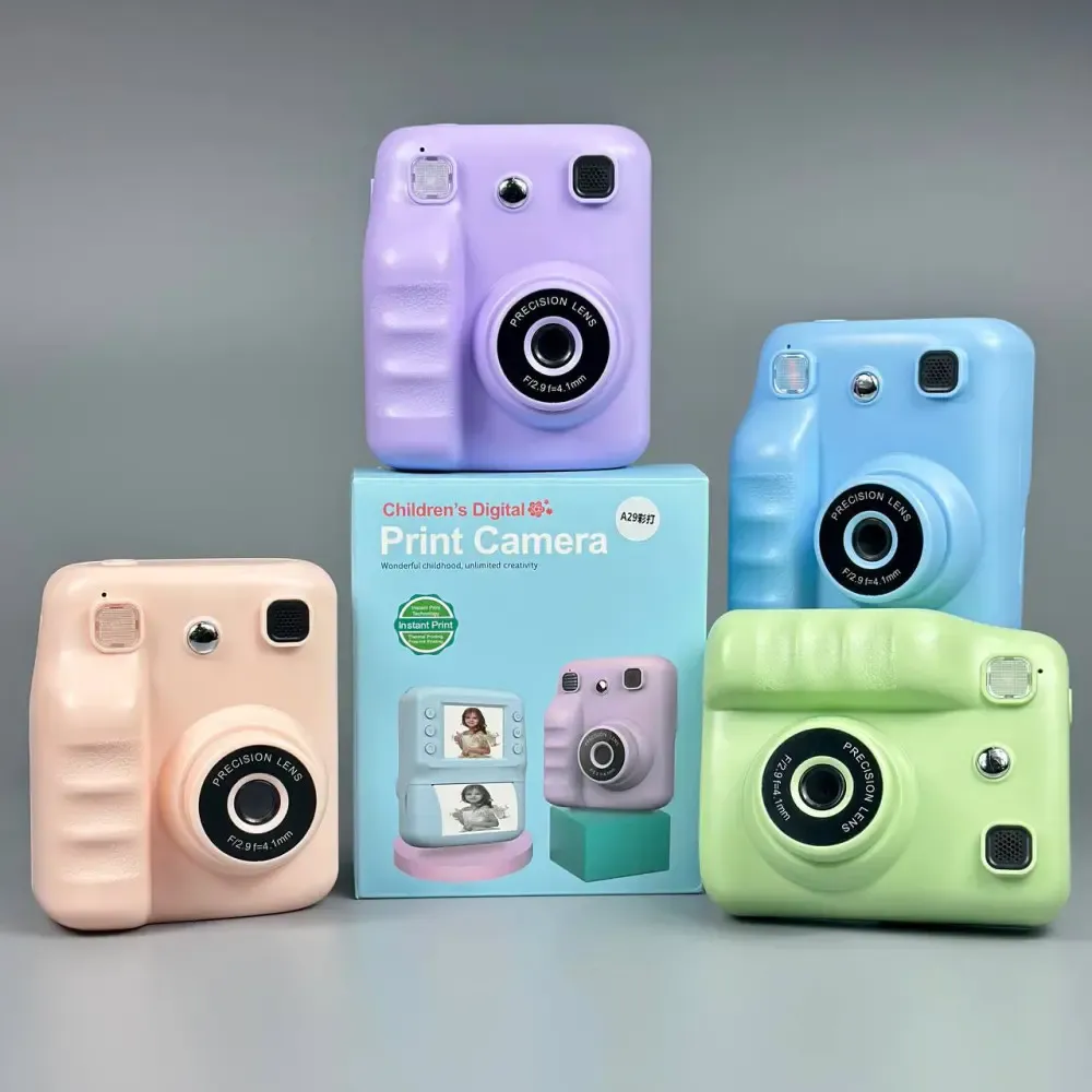 Детская фотокамера A29 Premium с функцией цветной и черно-белой печати + фронтальная камера Коломия - фото 3